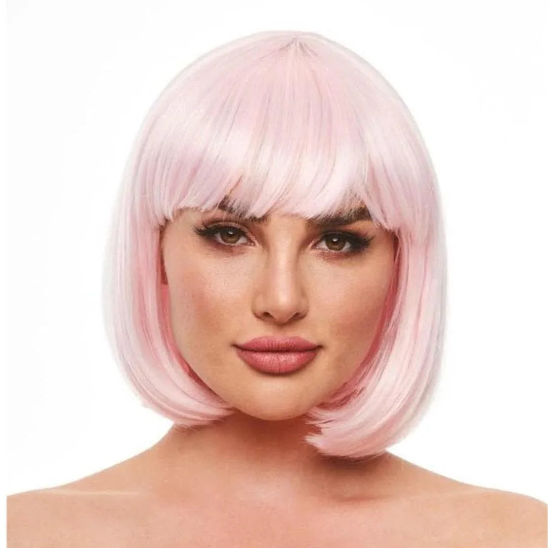 Pleasure Wigs Cici Wig Bubblegum Pink and Glow in the Dark Neon Yellow - Romantic Blessings