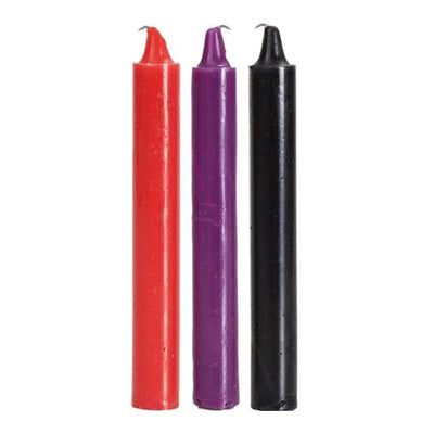 Japanese Drip Candles 3-Pack Red Purple Black - Romantic Blessings