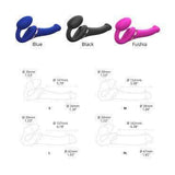 Strap-On-Me Multi Orgasm Bendable 3 Motor Strap-On Large - Romantic Blessings