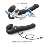 Strap-On-Me Multi Orgasm Bendable 3 Motor Strap-On Large - Romantic Blessings