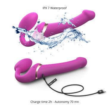 Strap-On-Me Multi Orgasm Bendable 3 Motor Strap-On Small - Romantic Blessings