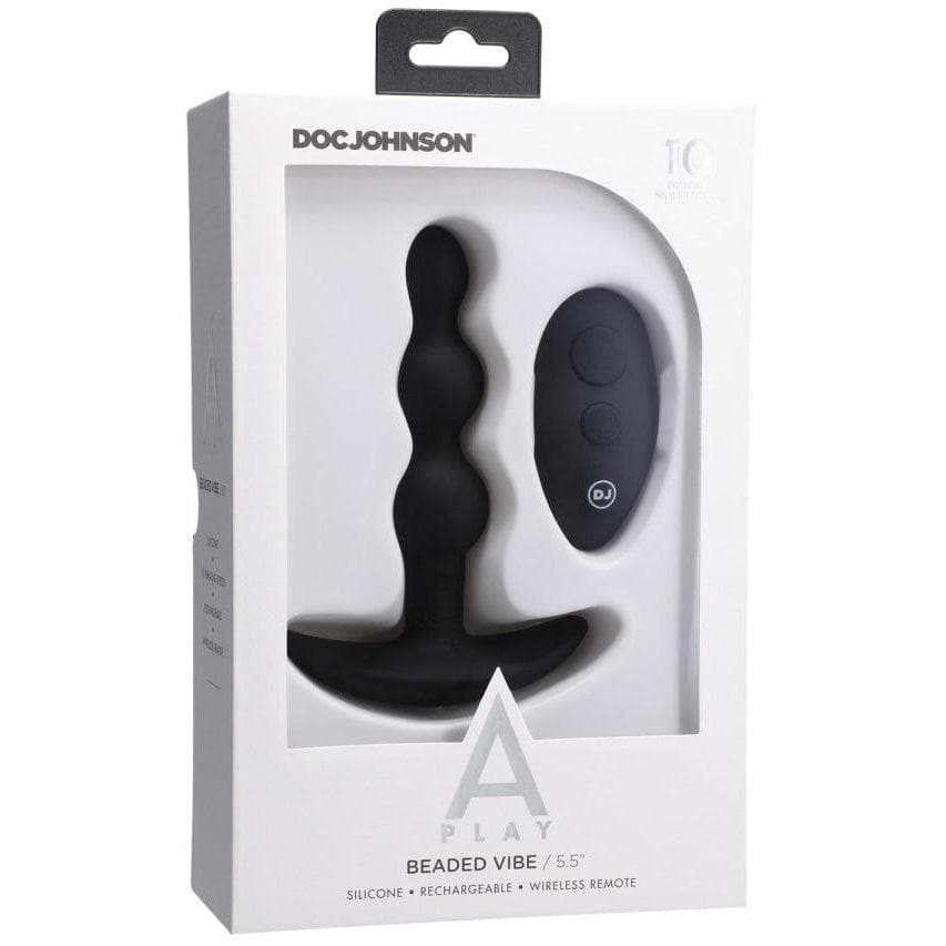 A-Play Shaker Rechargeable Silicone Beaded Anal Plug with Remote Control - Romantic Blessings