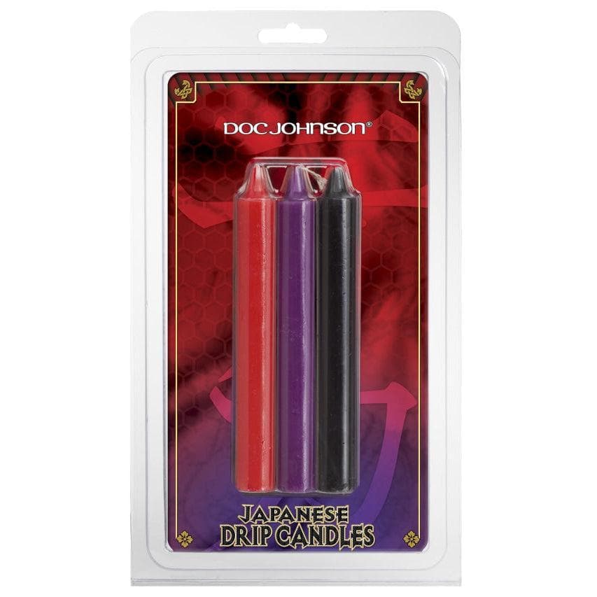 Japanese Drip Candles 3-Pack Red Purple Black - Romantic Blessings