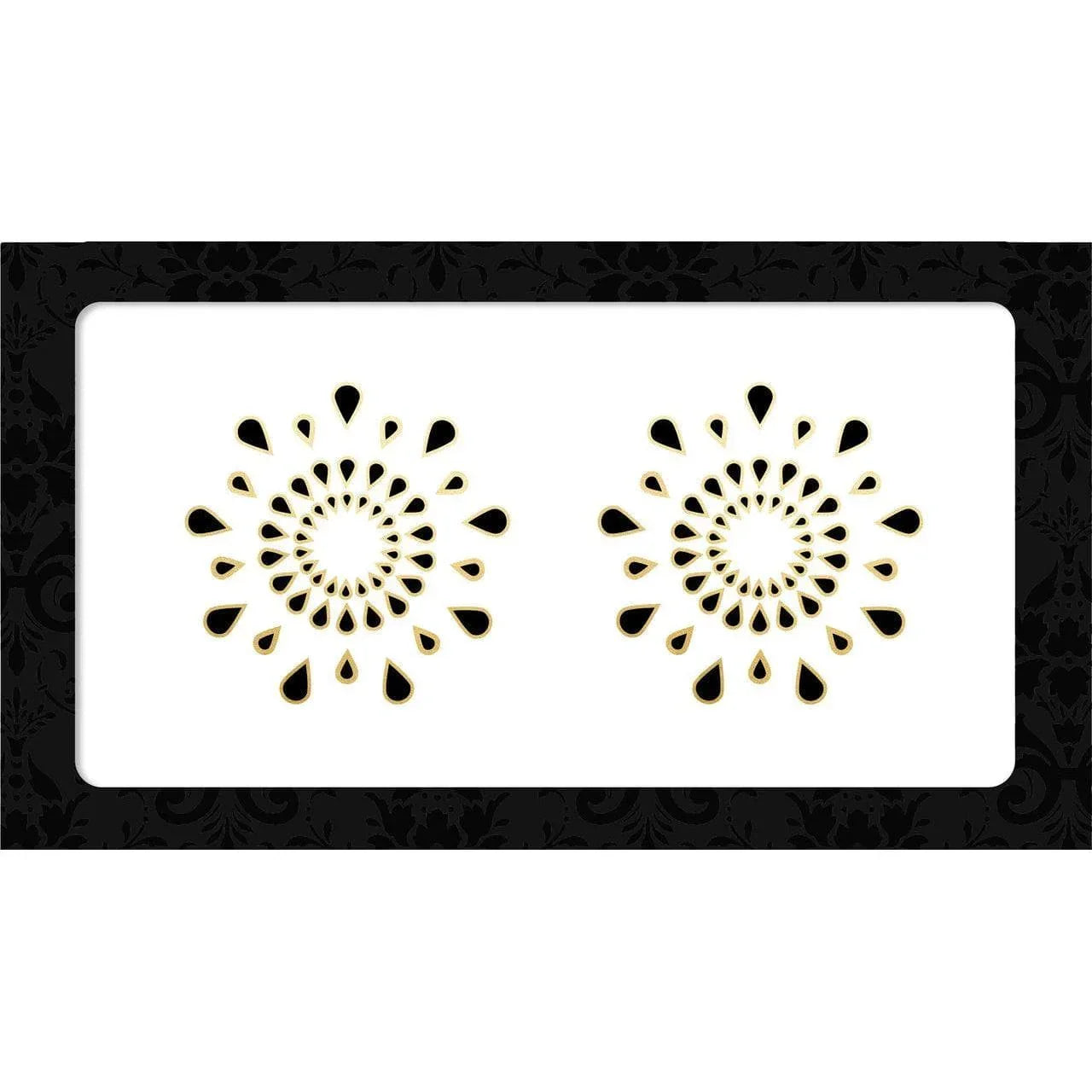 Black/Gold Nipple Pasties Set of 2 One Size - Romantic Blessings