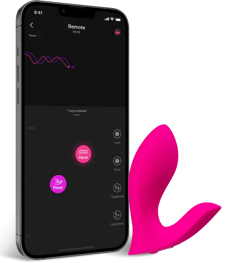 Lovense Flexer Quiet App-Controlled Insertable Panty Vibrator