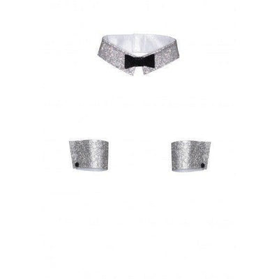 Leg Avenue Rhinestone Tux Kit (2 piece) Silver - Romantic Blessings
