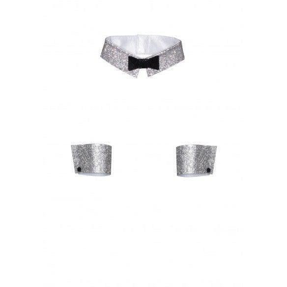 Leg Avenue Rhinestone Tux Kit (2 piece) Silver - Romantic Blessings