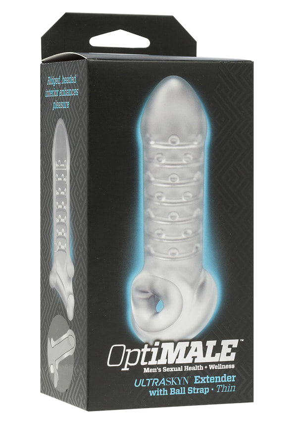 OptiMALE Penis Girth and Length Extender with Ball Strap Thin Frost
