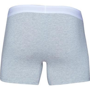 Wood Men's Super Soft Modal Blend 3 in Inseam Boxer Brief with Fly Heather Grey - Romantic Blessings