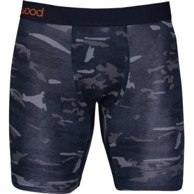 Wood Men's Super Soft Modal Blend 6 In Inseam Biker Brief with Fly Forest Camo - Romantic Blessings