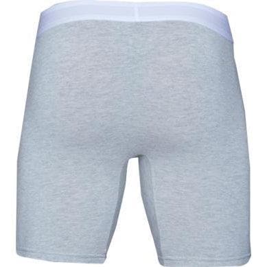Wood Men's Super Soft Modal Blend 6 In Inseam Biker Brief with Fly Heather Grey - Romantic Blessings