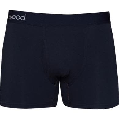 Wood Men's Super Soft Modal Blend 3 In Inseam Boxer Brief with Fly Black - Romantic Blessings