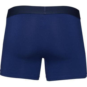 Wood Men's Super Soft Modal Blend 3 in Inseam Boxer Brief with Fly Deep Space Blue - Romantic Blessings