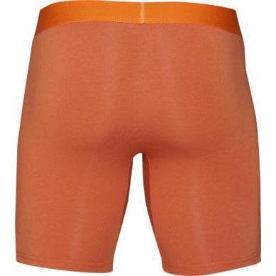 Wood Men's Super Soft Modal Blend 6 In Inseam Biker Brief with Fly Wood Orange - Romantic Blessings