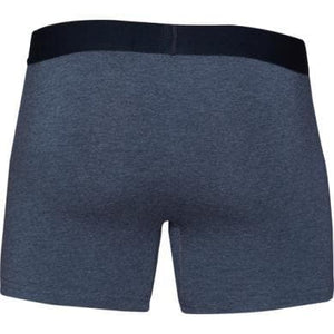 Wood Men's Super Soft Modal Blend 3 in Inseam Boxer Brief with Fly Charcoal Heather - Romantic Blessings
