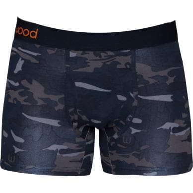 Wood Men's Super Soft Modal Blend 3 in Inseam Boxer Brief with Fly Forest Camo - Romantic Blessings