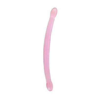 Shots RealRock Crystal Clear Non-Realistic 17 in Double Dildo Pink - Romantic Blessings
