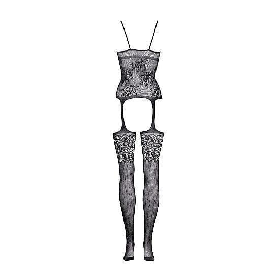 Shots Le Desir Suspender Rhinestone Fishnet Bodystocking Black - Romantic Blessings