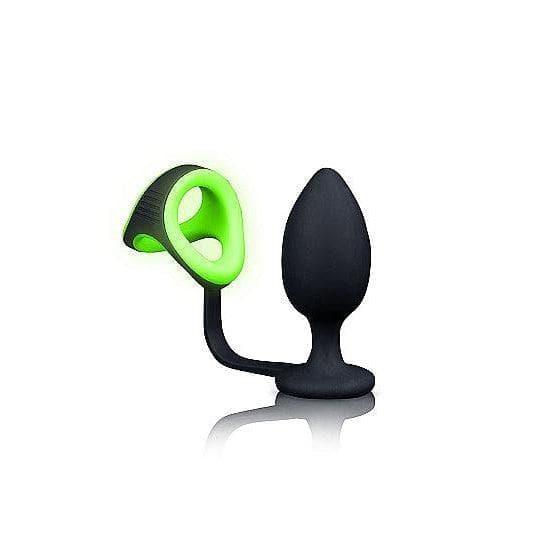 Shots Ouch! Glow in the Dark Silicone Anal Plug Penis Ring & Ball Stra - Romantic Blessings Shots Ouch! Glow in the Dark Silicone Anal Plug Penis Ring & Ball Stra - Romantic Blessings