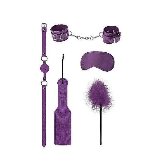 Shots Ouch! 5-Piece Introductory Bondage Kit #4 Purple - Romantic Blessings