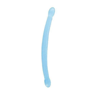 Shots RealRock Crystal Clear Non-Realistic 17 in Double Dildo Blue - Romantic Blessings
