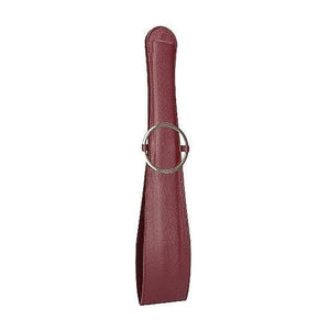 Shots Ouch! Halo Ringed Belt Flogger Burgundy - Romantic Blessings