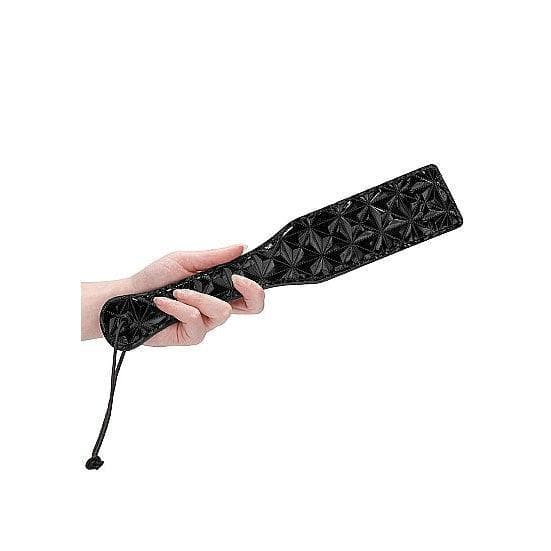 Shots Ouch! Luxury Diamond-Patterned Paddle Black - Romantic Blessings