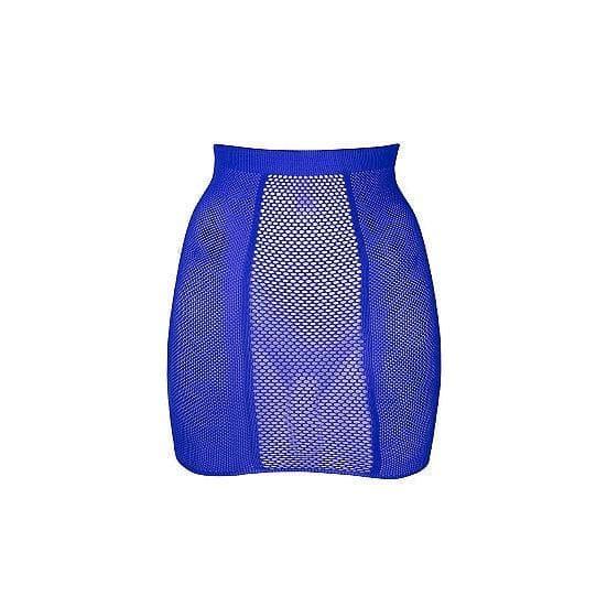 Shots Le Desir High-Waist Fishnet Skirt Blue - Romantic Blessings