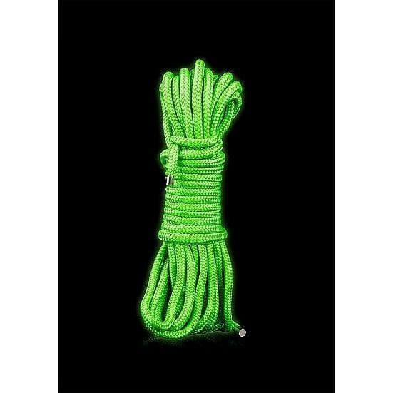 Shots Ouch! Glow in the Dark Rope 5 m/16 ft. Neon Green - Romantic Blessings