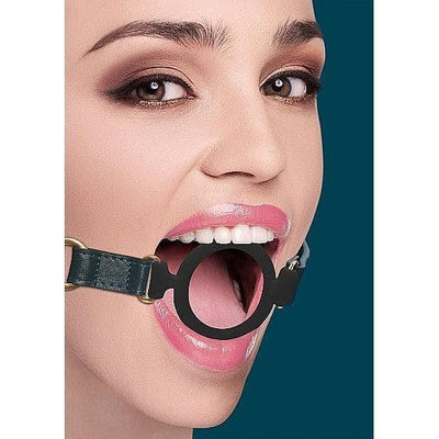 Shots Ouch! Halo Adjustable Silicone Ring Gag Green - Romantic Blessings