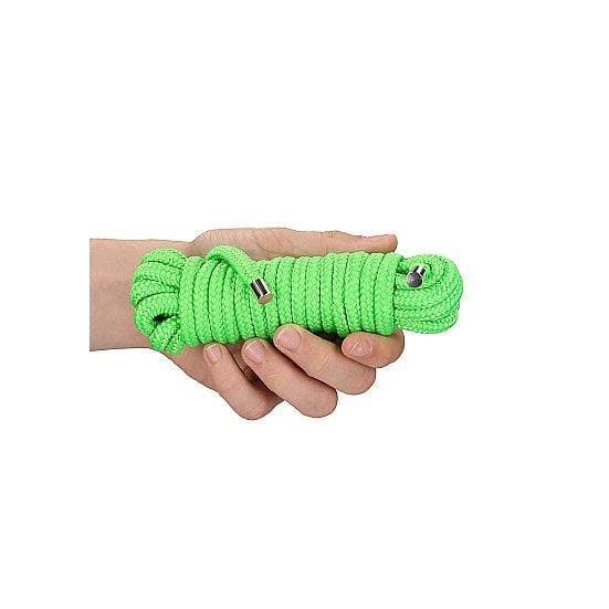 Shots Ouch! Glow in the Dark Rope 5 m/16 ft. Neon Green