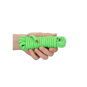 Shots Ouch! Glow in the Dark Rope 5 m/16 ft. Neon Green - Romantic Blessings