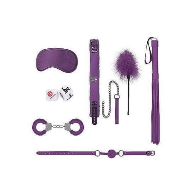 Shots Ouch! 8-Piece Introductory Bondage Kit #6 Purple - Romantic Blessings