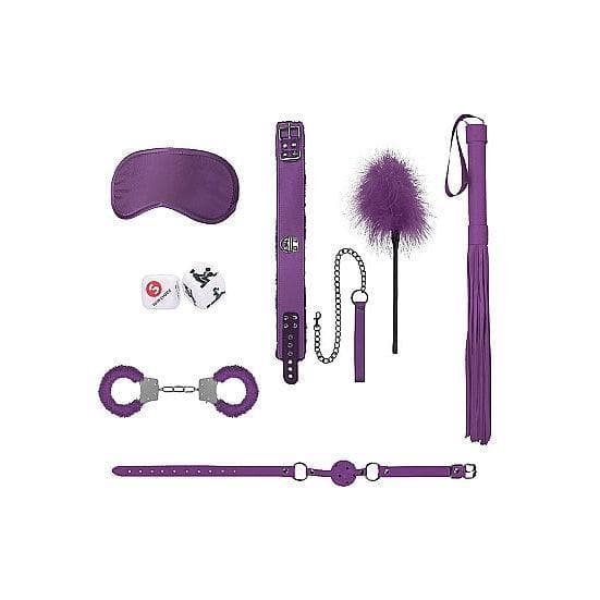 Shots Ouch! 8-Piece Introductory Bondage Kit #6 Purple - Romantic Blessings
