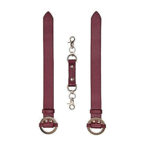 Shots Ouch! Halo Adjustable Ringed Wrist or Ankle Cuffs Burgundy - Romantic Blessings