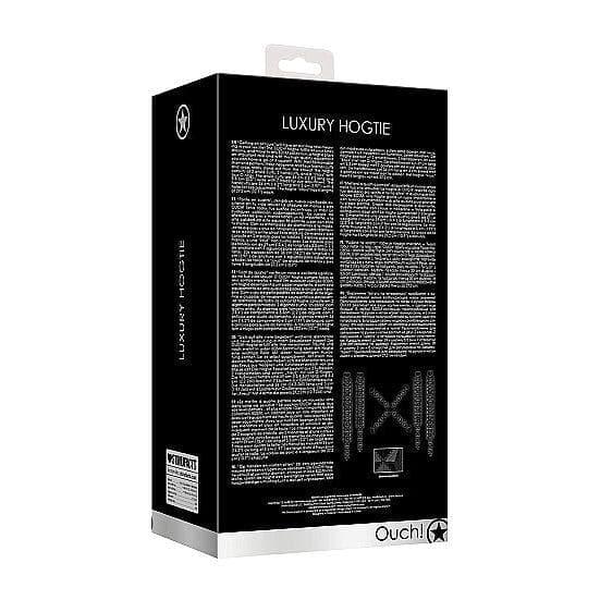 Shots Ouch! Luxury Adjustable Hogtie Set Black - Romantic Blessings