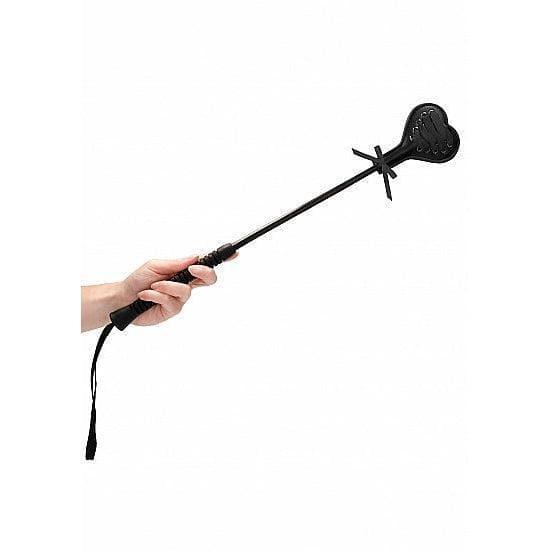 Shots Ouch! Laced-Up Heart Crop Black/Black Large - Romantic Blessings