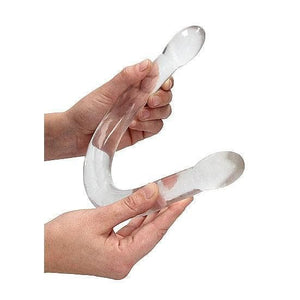 Shots RealRock Crystal Clear Non-Realistic 17 in Double Dildo Clear - Romantic Blessings