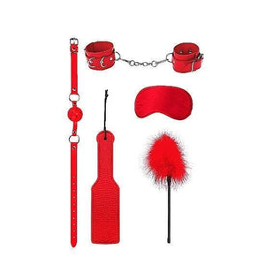 Shots Ouch! 5-Piece Introductory Bondage Kit #4 Red - Romantic Blessings