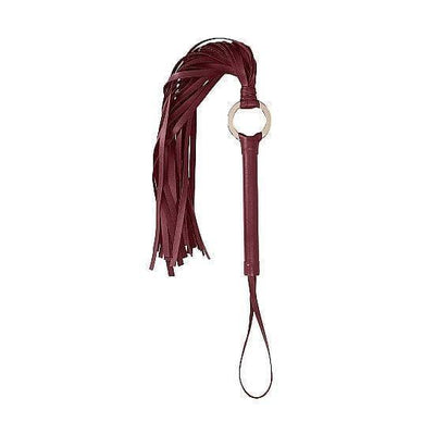 Shots Ouch! Halo Ringed Flogger Burgundy - Romantic Blessings
