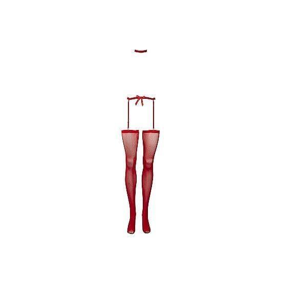 Shots Le Desir Jingle Glitter Nipple Stickers and Stockings Red - Romantic Blessings