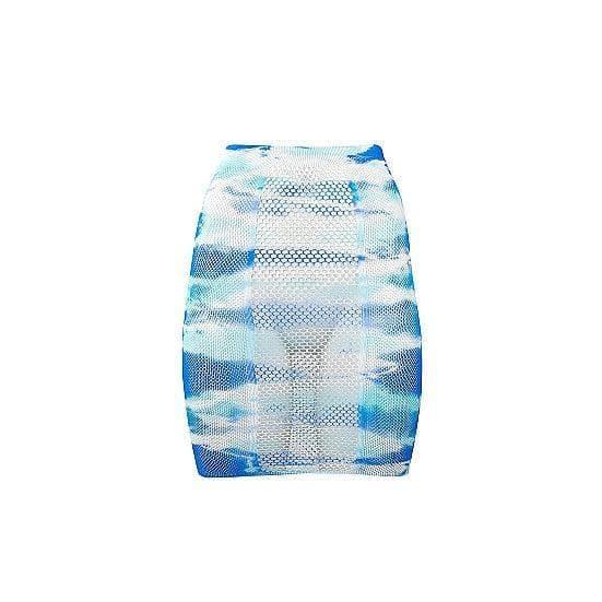 Shots Le Desir High-Waist Fishnet Skirt & Dazzling Sticker Multi Color - Romantic Blessings