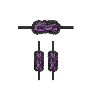 Shots Ouch! 2-Piece Introductory Bondage Kit #7 Purple - Romantic Blessings