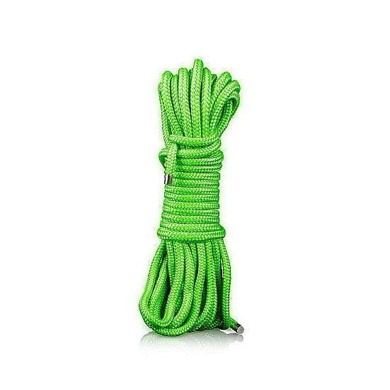 Shots Ouch! Glow in the Dark Rope 5 m/16 ft. Neon Green - Romantic Blessings