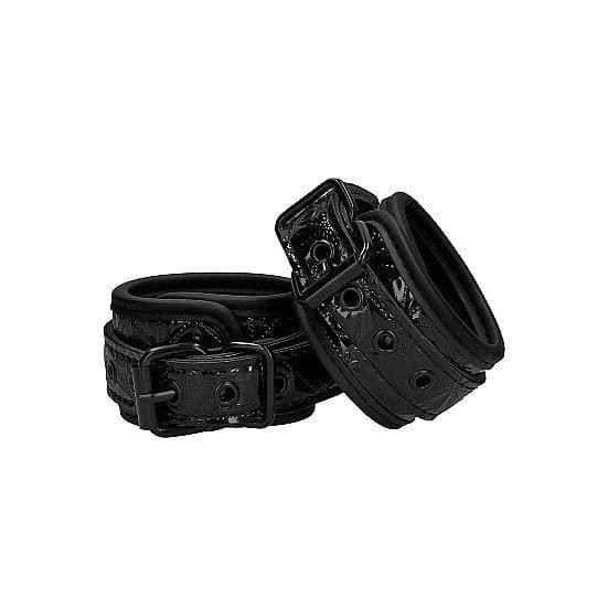 Shots Ouch! Luxury Adjustable Handcuffs Black - Romantic Blessings