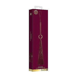 Shots Ouch! Halo Ringed Flogger Burgundy - Romantic Blessings