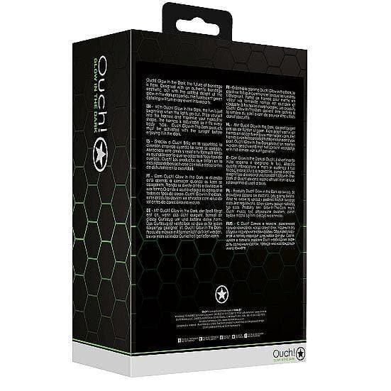 Shots Ouch! Glow in the Dark Bonded Leather Striped Jock Strap Neon Green - Romantic Blessings