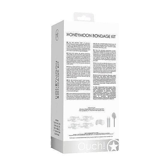 Shots Ouch! 6-Piece Honeymoon Bondage Kit With Accessories White - Romantic Blessings