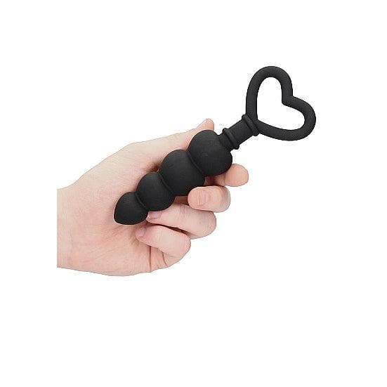Shots Ouch! Silicone Anal Love Beads Black - Romantic Blessings