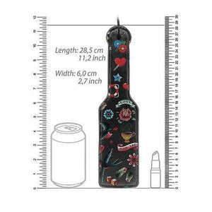 Shots Ouch! Old School Tattoo Style Printed Paddle Multi-Color - Romantic Blessings